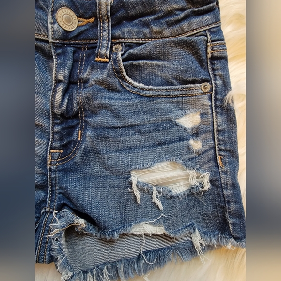 American Eagle Outfitters Ne(x)t Level Stretch Hi-Rise Shortie Denim Short - Picture 4 of 9